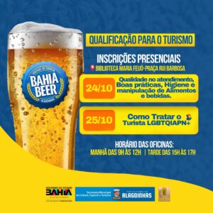 Leia mais sobre o artigo Oficinas vão preparar interessados em atuar no Bahia Beer Festival, em Alagoinhas